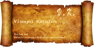 Visnyei Katalin névjegykártya