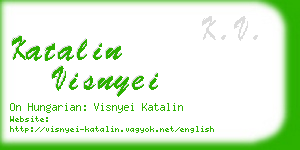 katalin visnyei business card